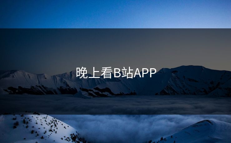 晚上看B站APP